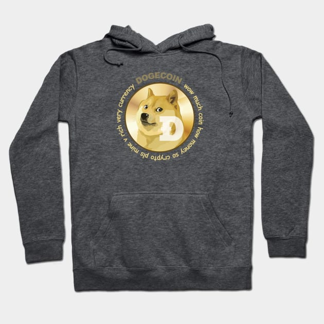 Dogecoin - Official Cryptocurrency Apparel Hoodie by Sonoran Design and Custom Apparel